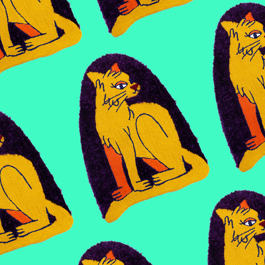 LIMITED EDITION 'Cat' - Handmade Wall Rug