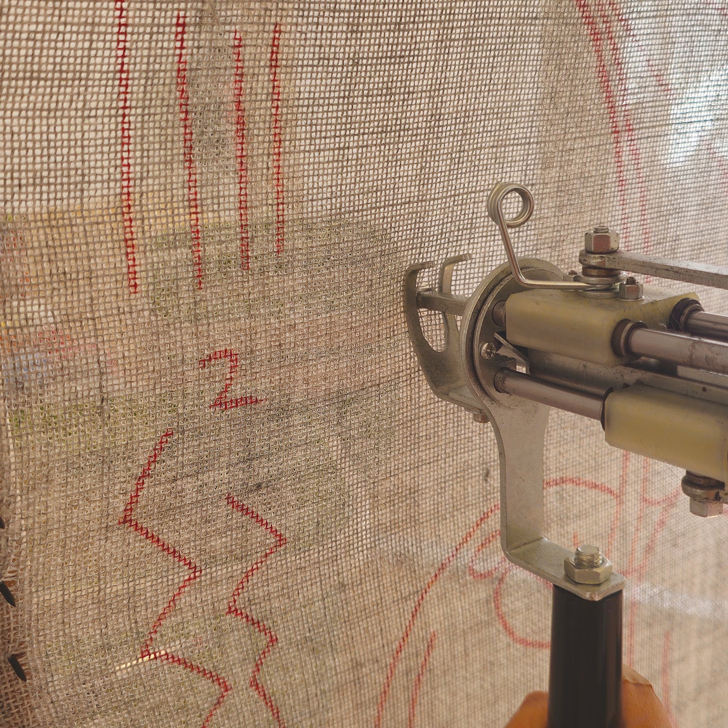 Professional Grey Tufting Cloth