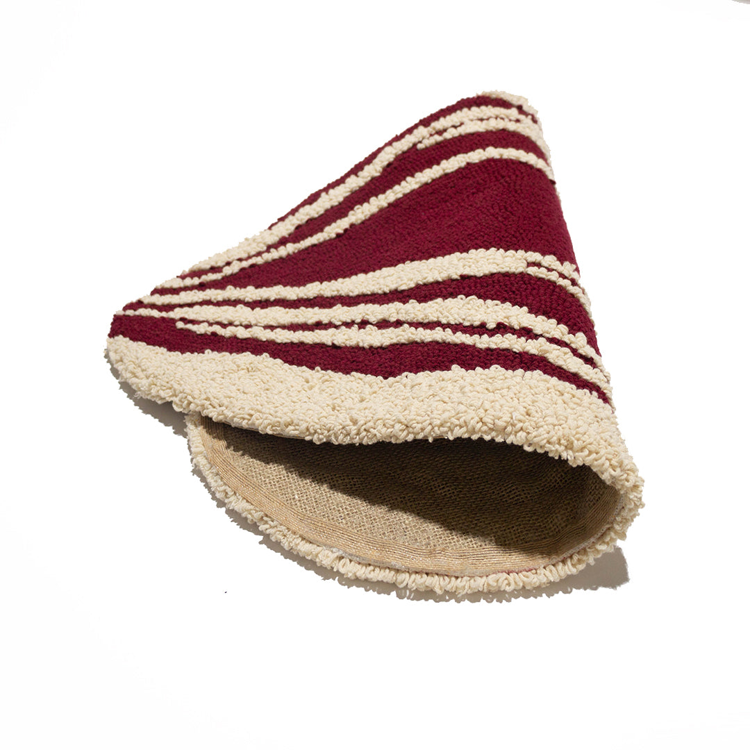 Red 'Seed' - Handmade Wall Rug