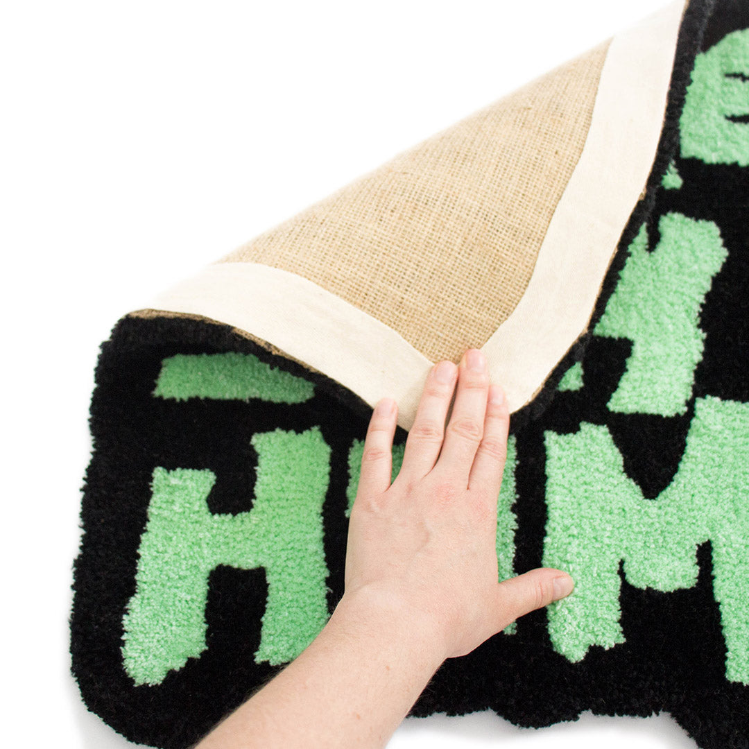 'Rather Stay At Home' - Handmade Wall Rug