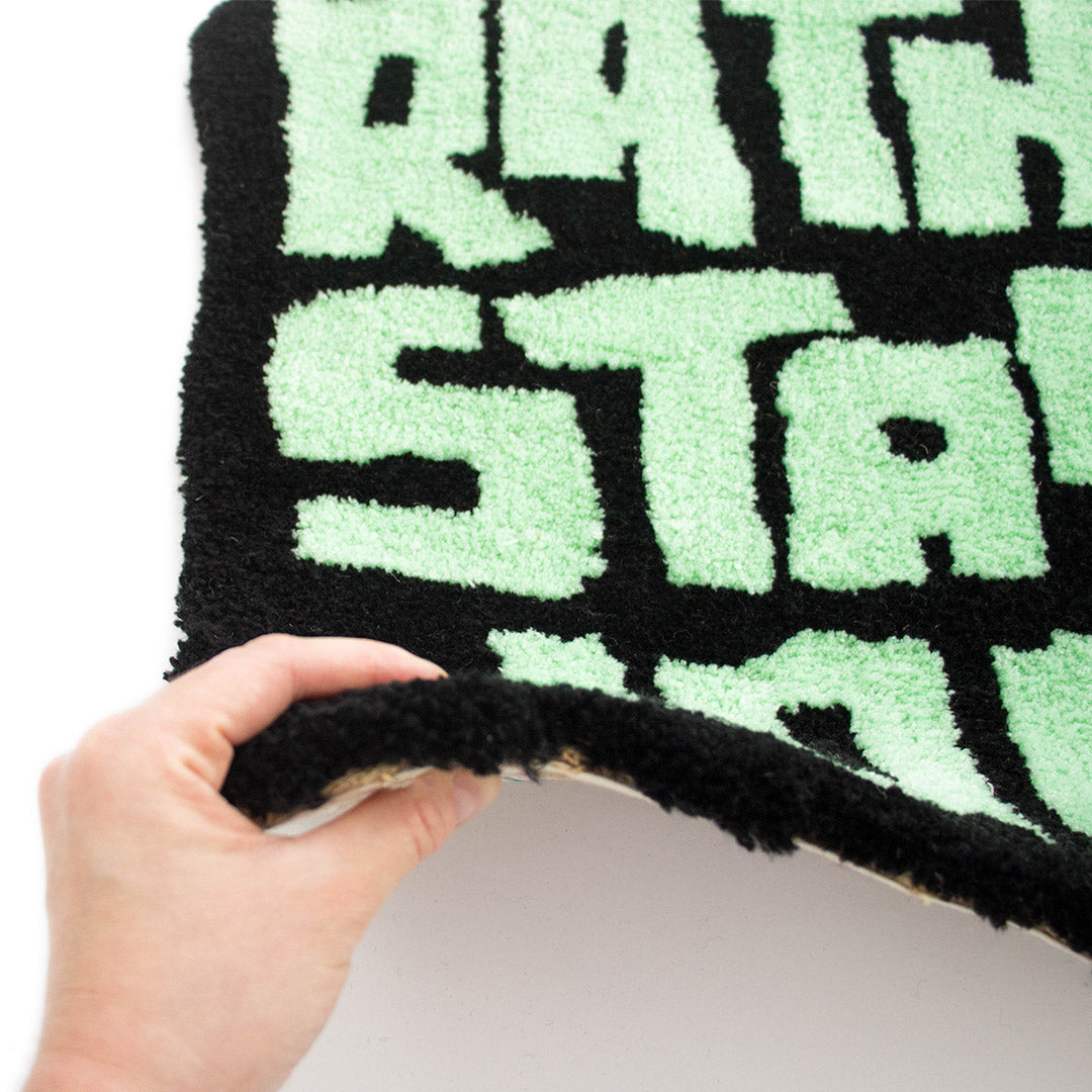 'Rather Stay At Home' - Handmade Wall Rug