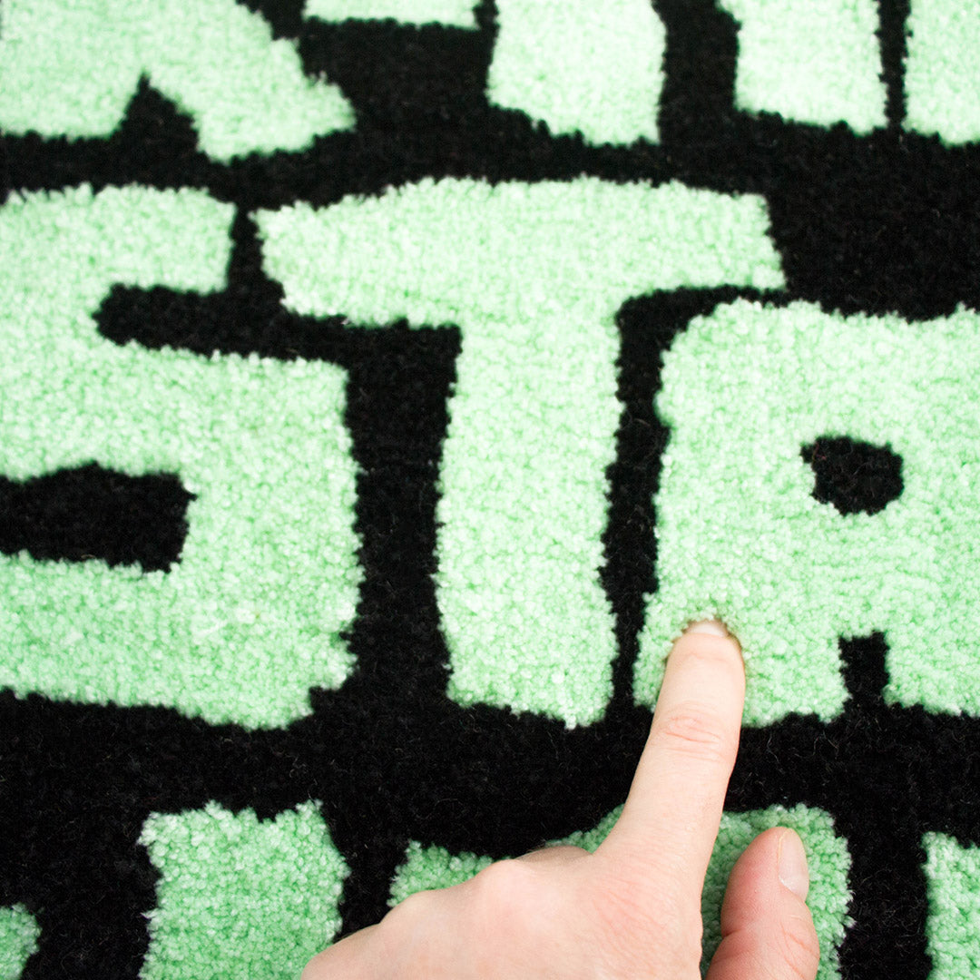 'Rather Stay At Home' - Handmade Wall Rug