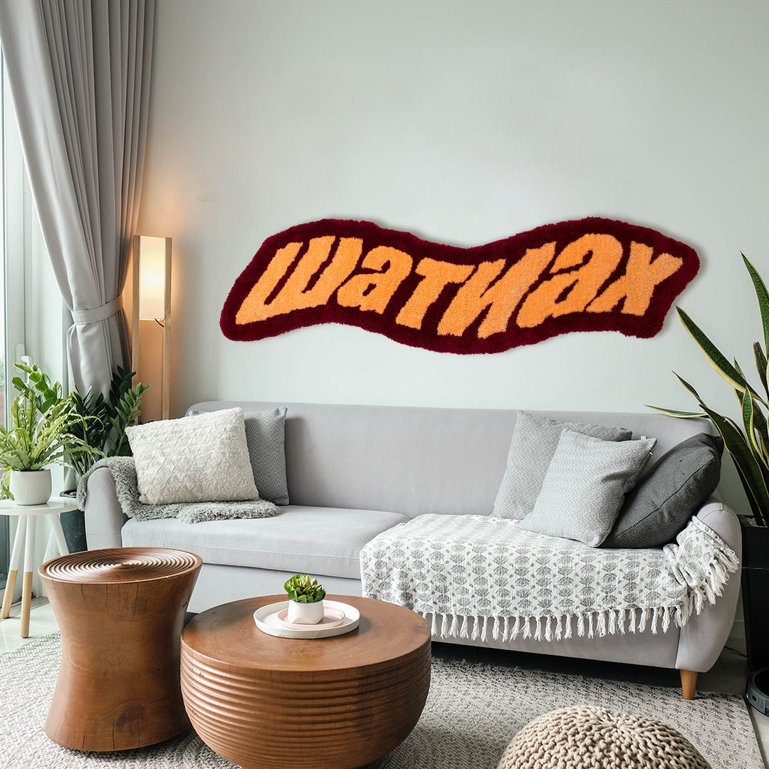 'Shatiach' - Red Handmade Wall Rug